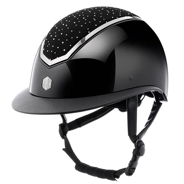 Charles Owen Riding Helmet Kylo Widepeak Gloss Shell &amp; Crystal Top