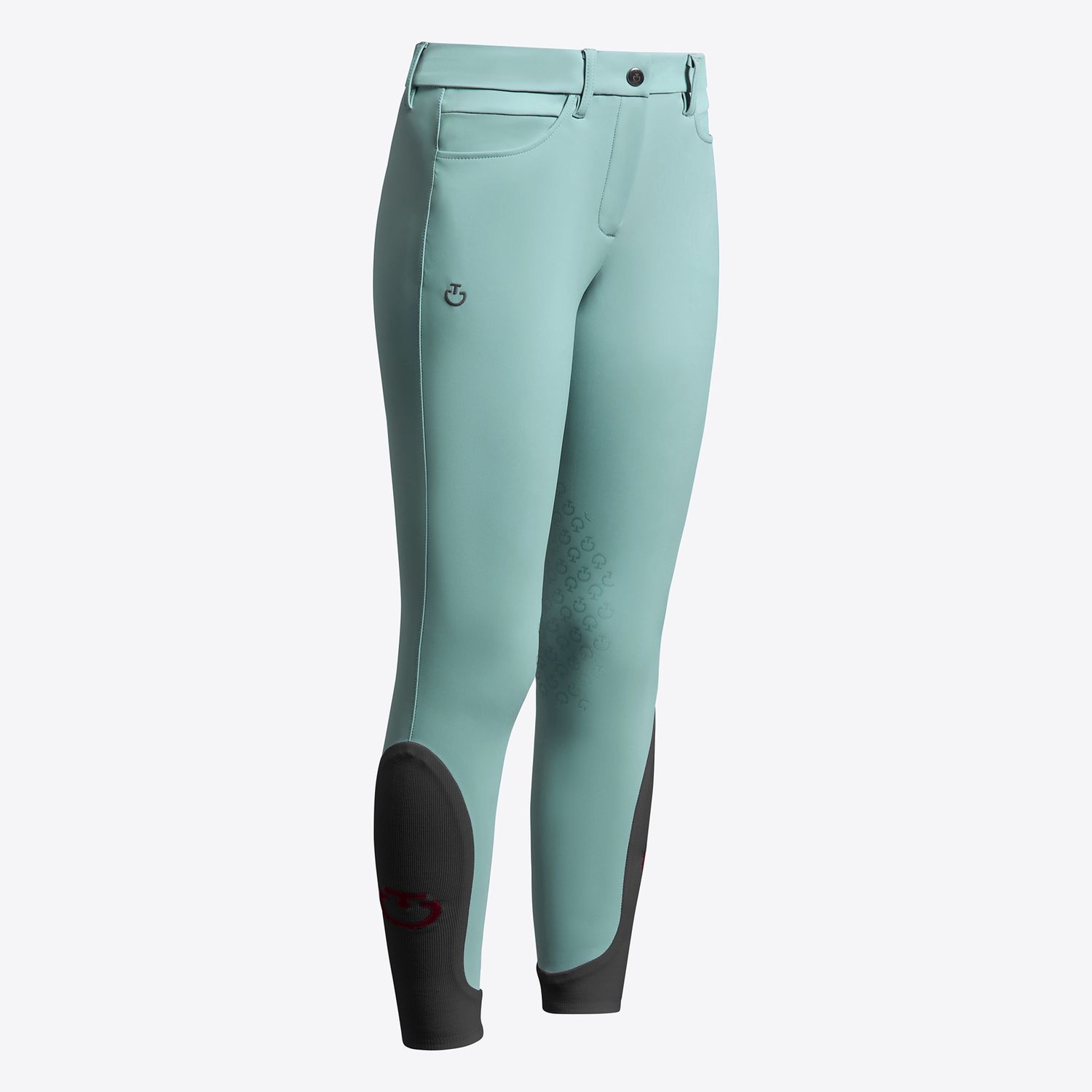 Cavalleria Toscana Jumping Breeches Knee Grip Girls Light Teal Green