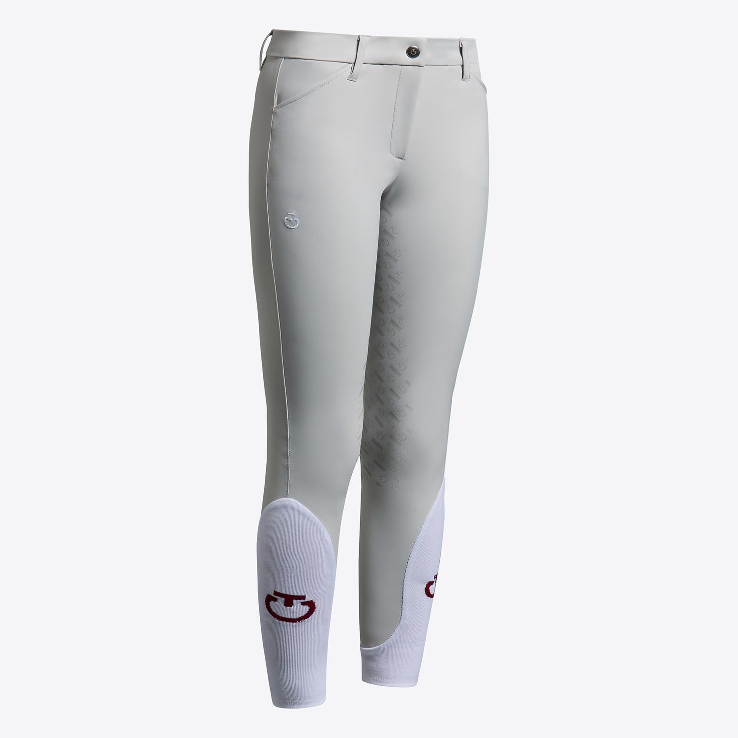Cavalleria Toscana Dressage Breeches Full Grip Unisex Children Light Grey