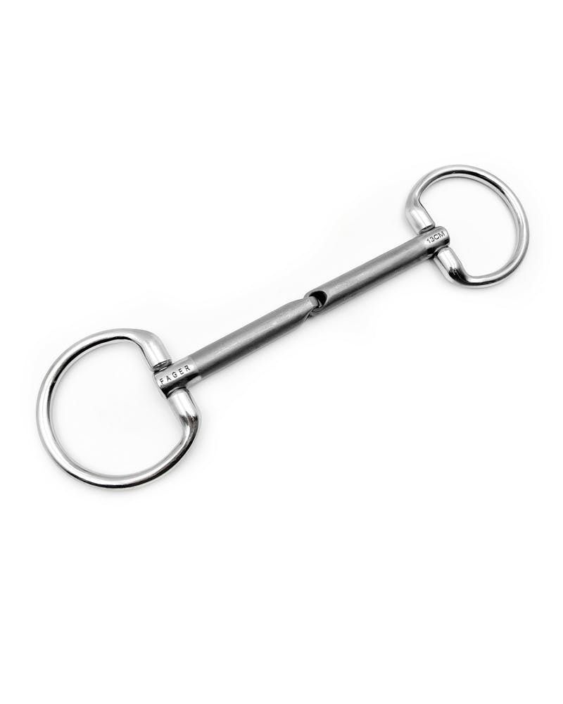 Fager Kasper Sweet iron Snaffle Fixed rings, Size: 13cm, Dikte: 12mm, Ringen: 55mm