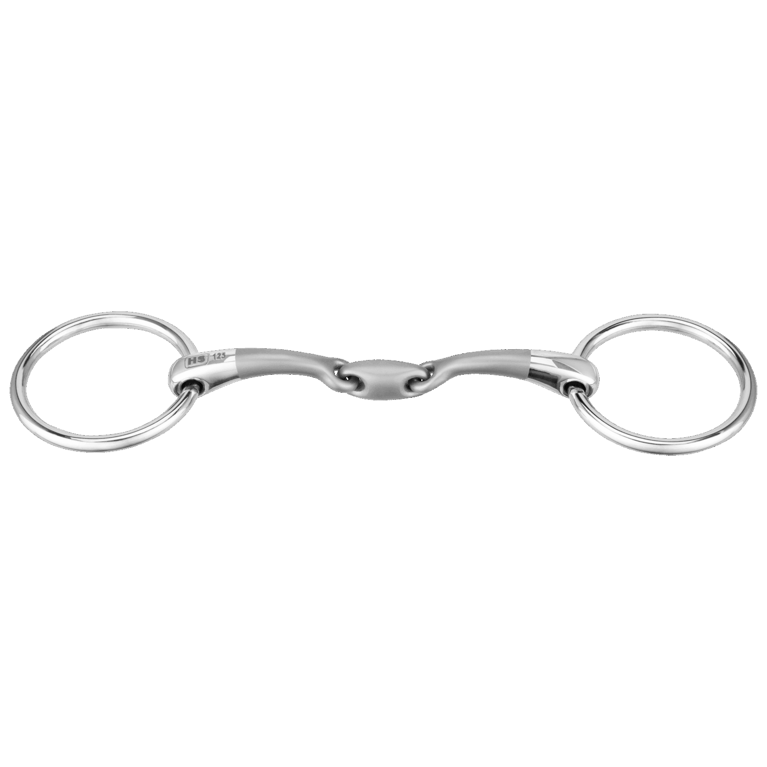 Sprenger Satinox Snaffle Snaffle Double Broken - Stainless steel, Size: 12.5cm, Dikte: 14mm, Ringen: 55mm