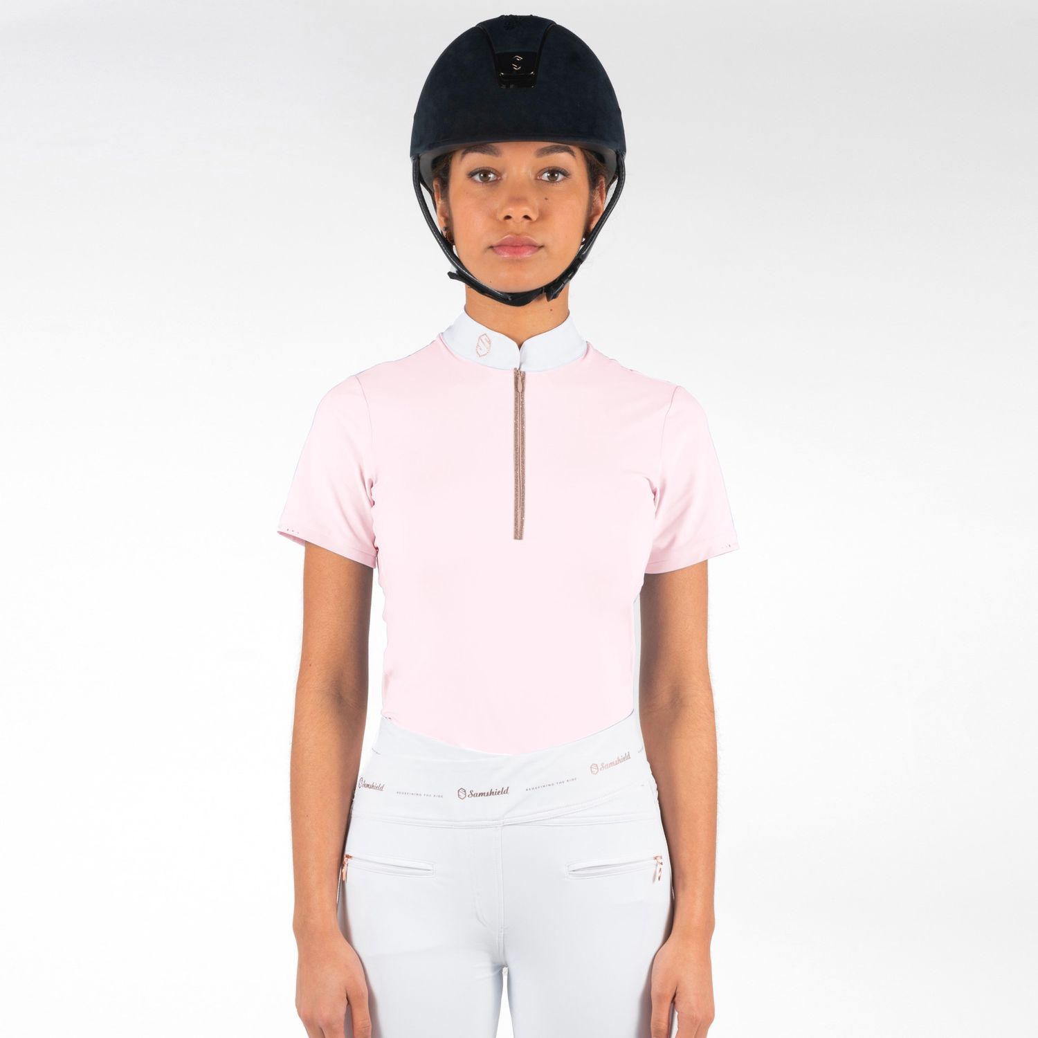 Samshield Competition Shirt Aloise, Color: Powder Pink, Detail: Rose Gold, Size: XL