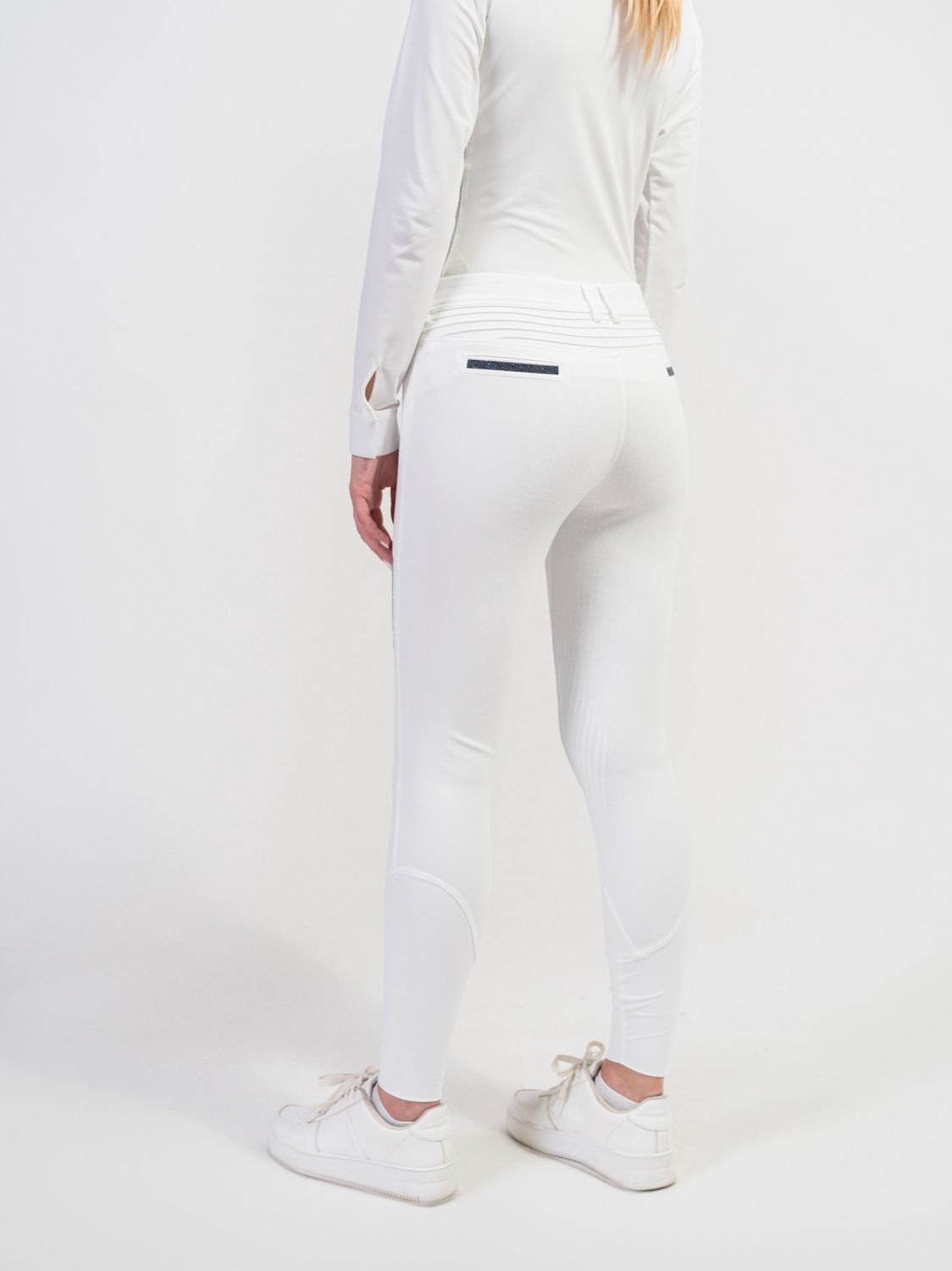 Samshield Diane Boreal Full Grip Paradise Shine Riding Breeches, Color: Wit, Size: XXL