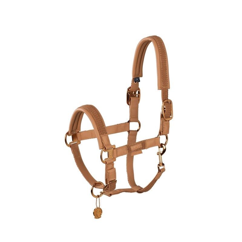 Eskadron Halter Double Pin Plait Platinum 23 Cognac, Size: Pony