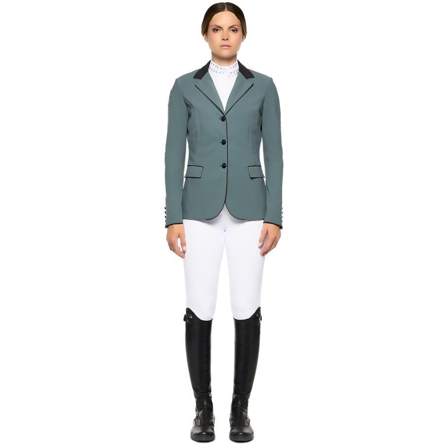 Cavalleria Toscana Ladies Zip Riding Jacket, Color: Petroleum (5900), Size: S