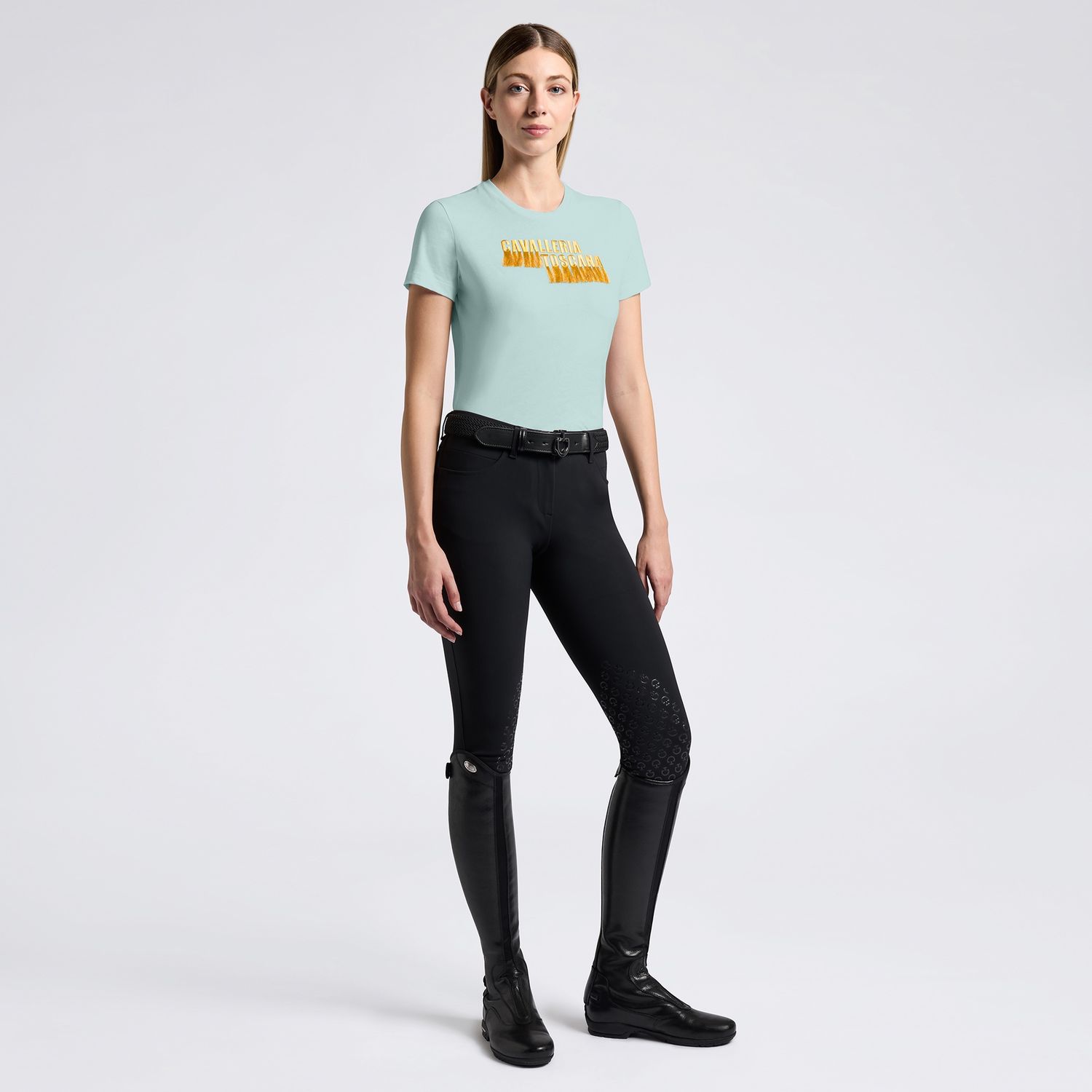 Cavalleria Toscana Cotton T-Shirt with/3D Stamp Logo Women