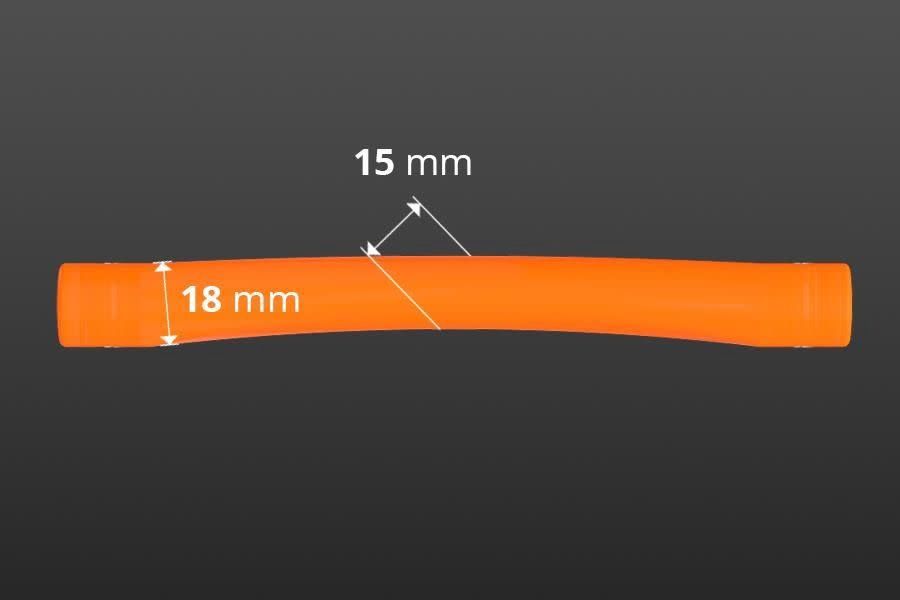 Windering Flexi Rod Amerikanisches Gebiss, Color: Orange, Size: 13.5cm