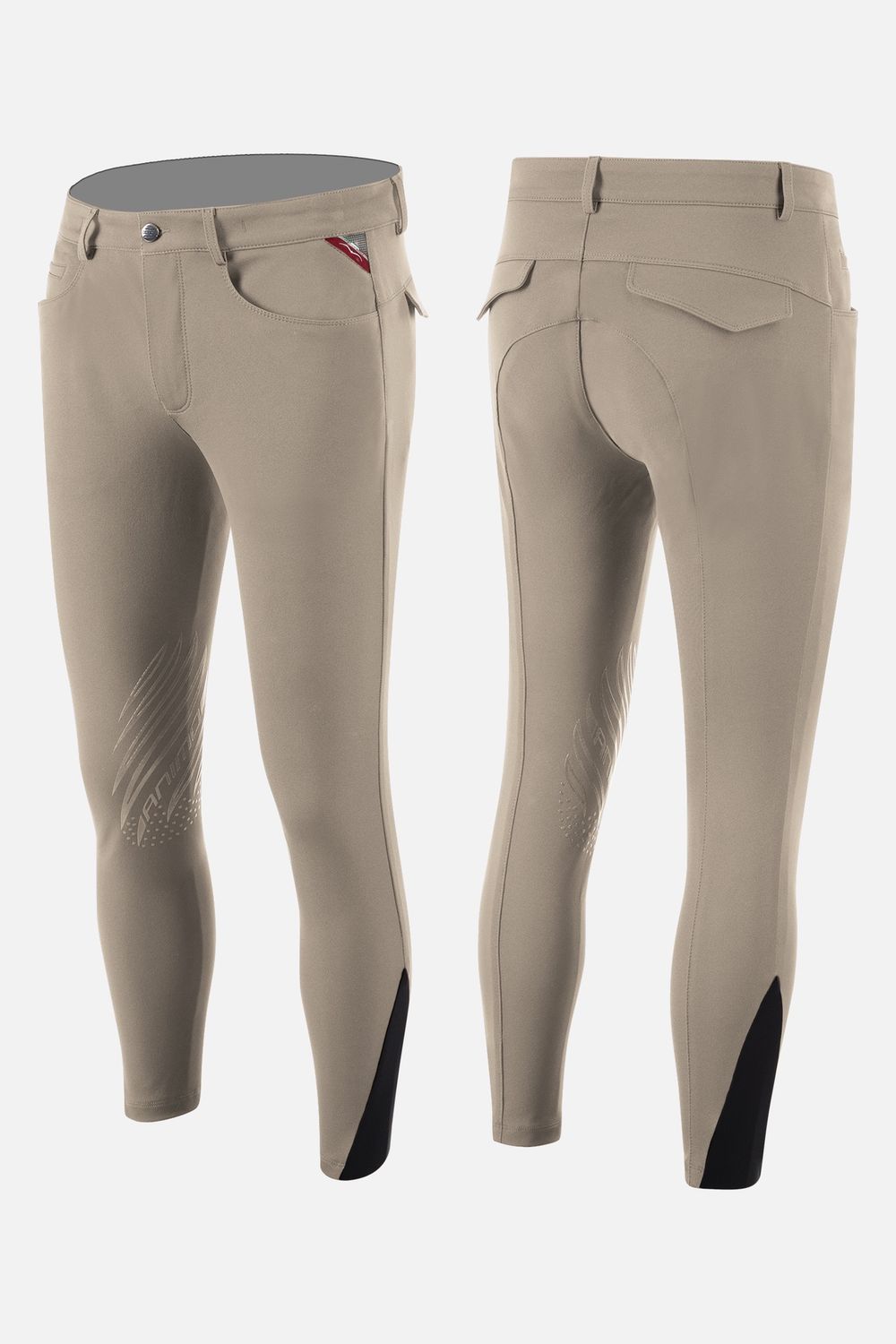 Animo Mikasa Riding Breeches Knee Grip Men, Color: Safari, Size: XXS