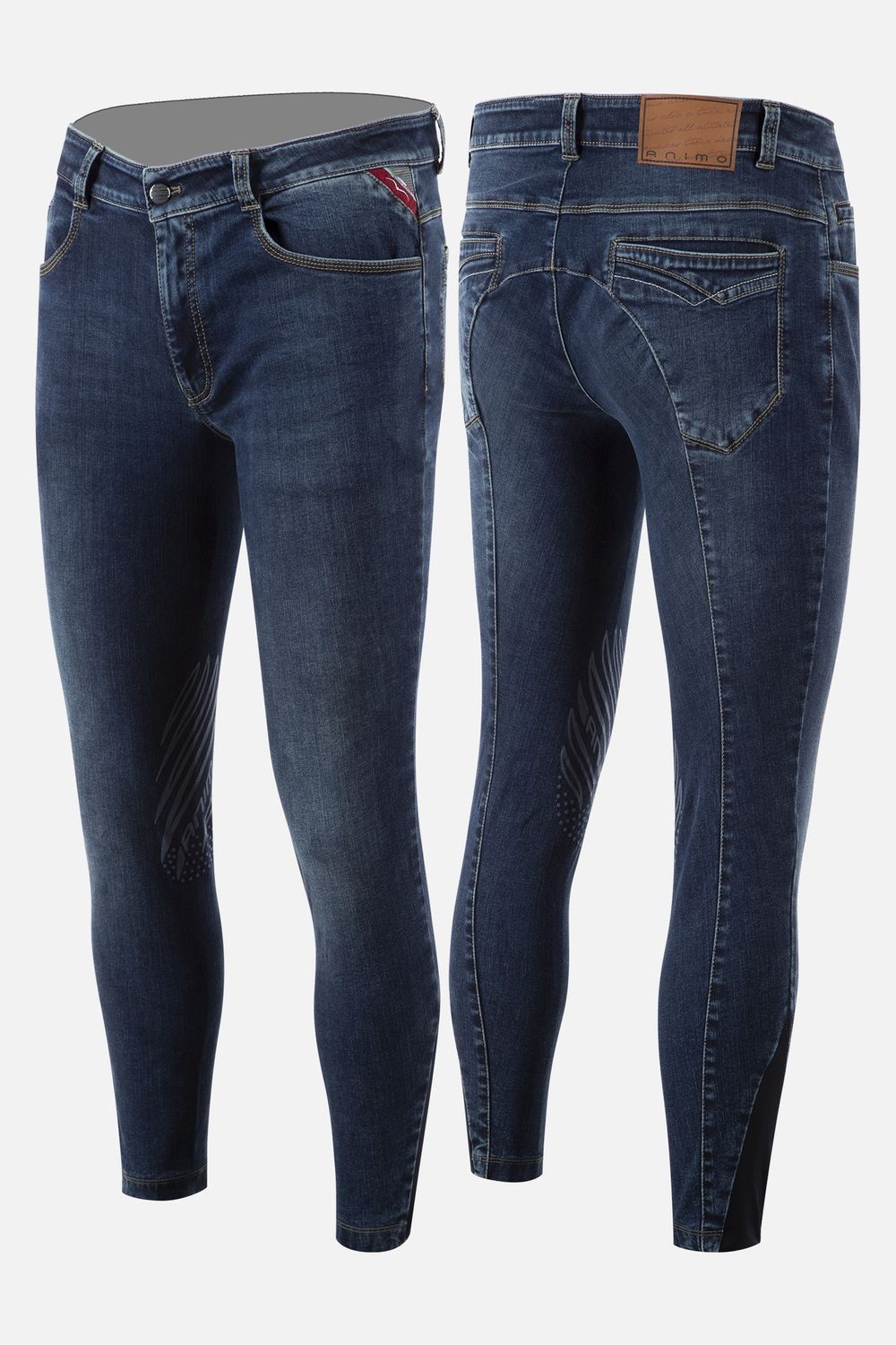Animo Mahican Jeans Knee Grip Breeches, Size: XXS, Color: Navy