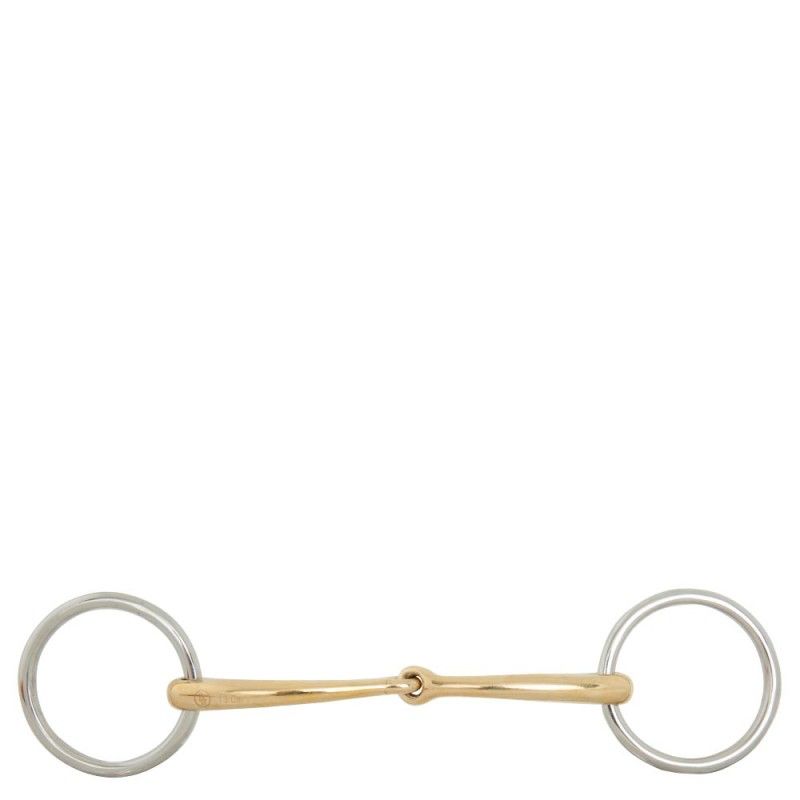 BR Single Broken Snaffle Snaffle Soft Contact - 12mm, Size: 14cm