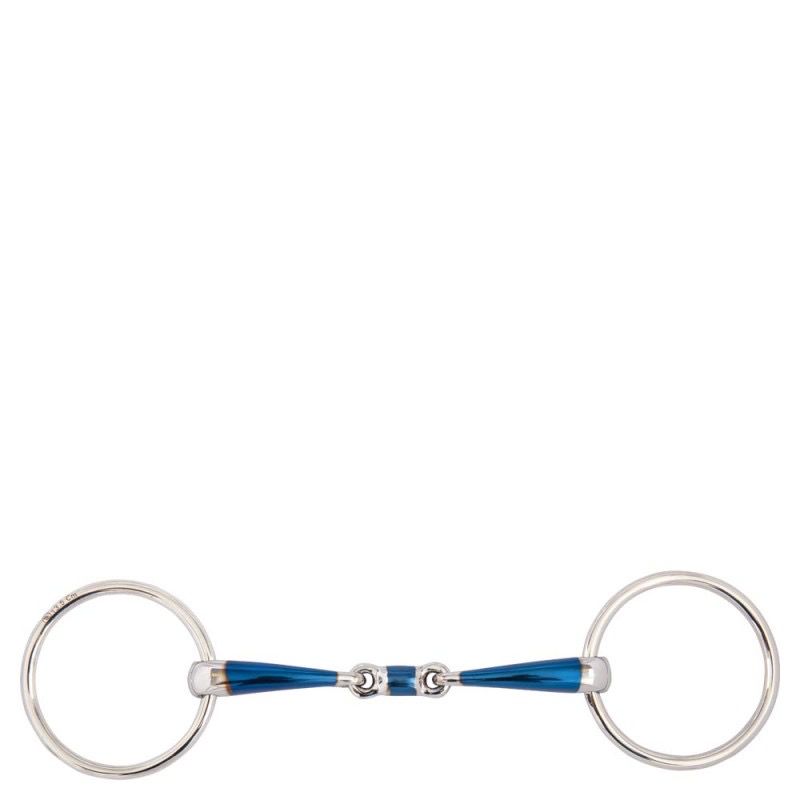 BR Double Broken Water Snaffle Sweet Iron, Size: 13.5cm