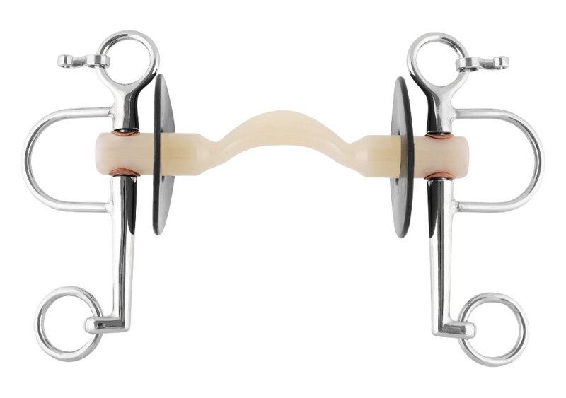 Nathe Pelham soft Mullen Mouth port and short cheeks - 20mm, Size: 13.5cm
