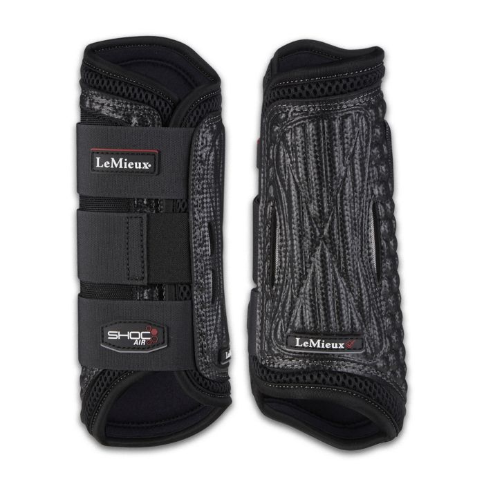 LeMieux LMX Shoc Air Cross Country Leg Protectors Front Legs, Color: Black, Size: M
