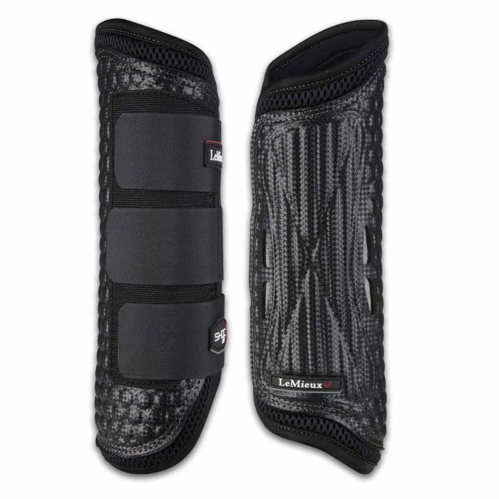 LeMieux LMX Shoc Air Cross Country Leg Protectors Hind Legs, Color: Black, Size: M
