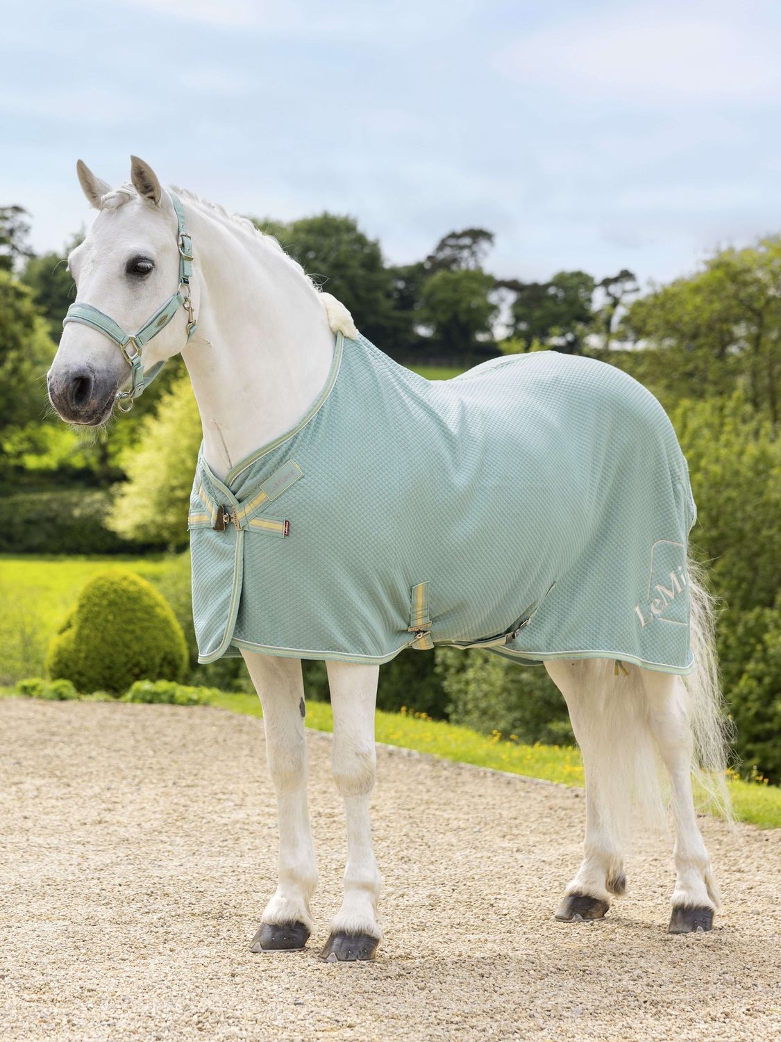 LeMieux Kudos Bamboo Cooler blanket, Color: Aqua, Size: 95/145/4.9