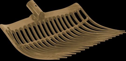 Holland Animal Care Manure Fork Plastic Without Handle, Color: Gold, Size: L (41 x 36 x 11cm)