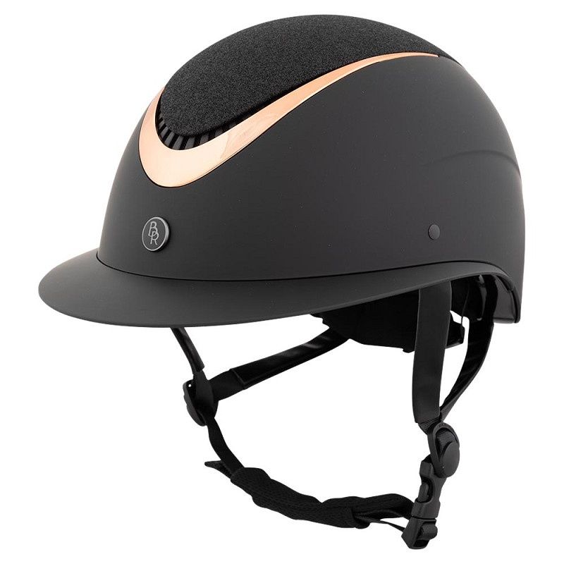 BR riding helmet Theta Plus Painted Glitter Rosegold, Color: Black, Size: 52/54