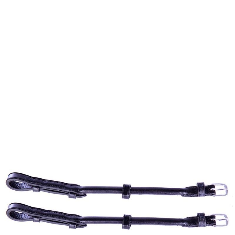 BR Cheekpieces; Sewn round; Blind closure, Color: Zwart, Size: Full