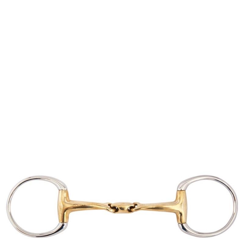 BR Double Broken Snaffle Soft Contact, Dikte: 14 mm, Size: 11.5cm, Ringen: 55mm