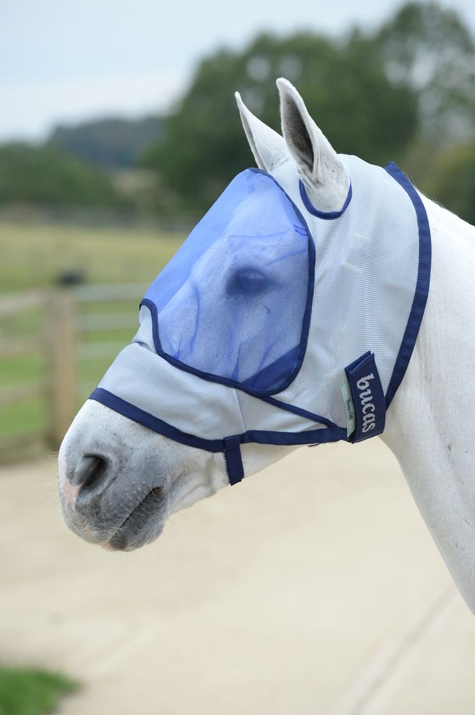 Bucas Buzz-Off Deluxe ; pas d&#39;oreilles Masque anti-mouches, Color: Silver, Size: Pony