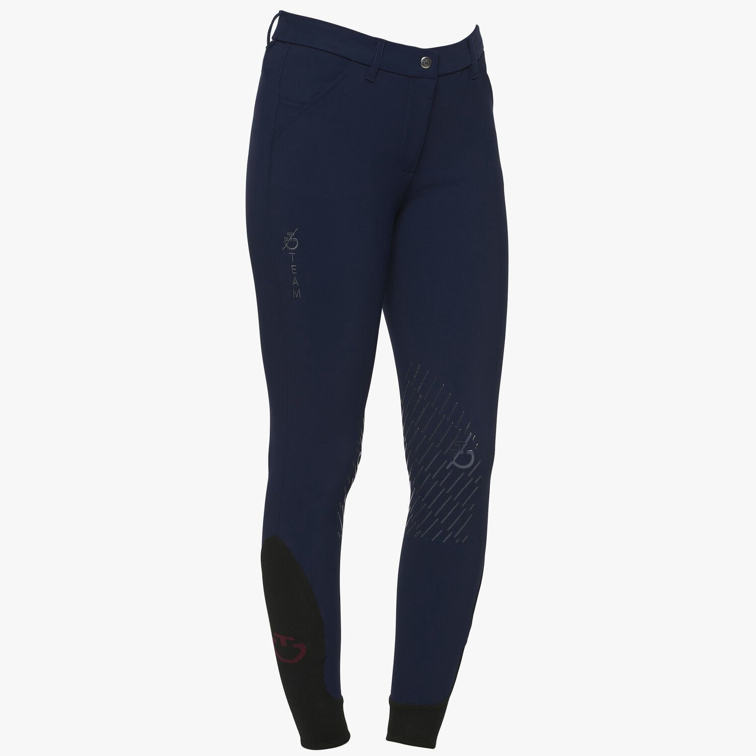 Cavalleria Toscana Kids Girls Team Knee Grip Breeches, Color: Navy, Size: 10
