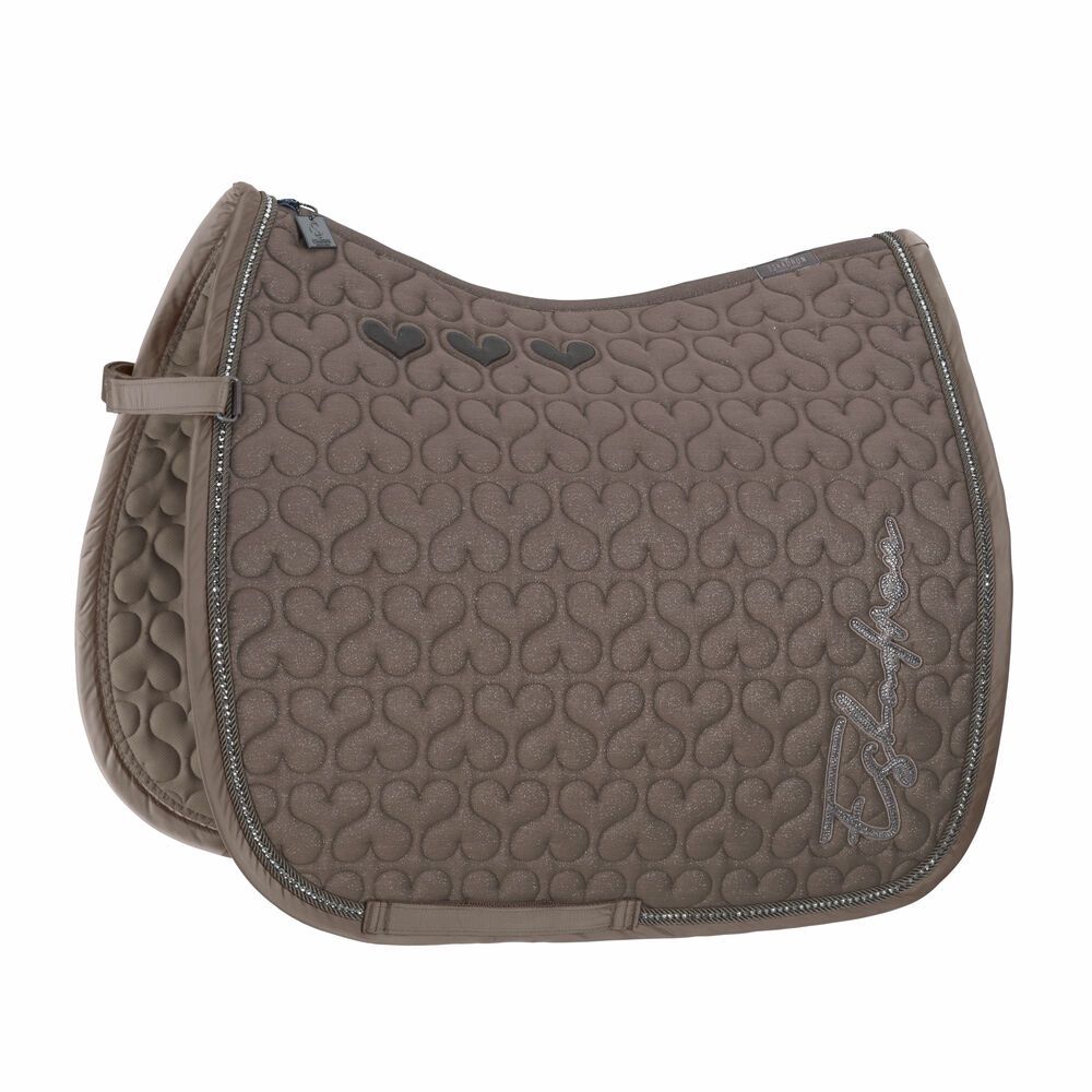 Eskadron Saddle Pad Cotton Glitter Crystal Classic Sports 24, Color: Deep Taupe, Size: Dressage