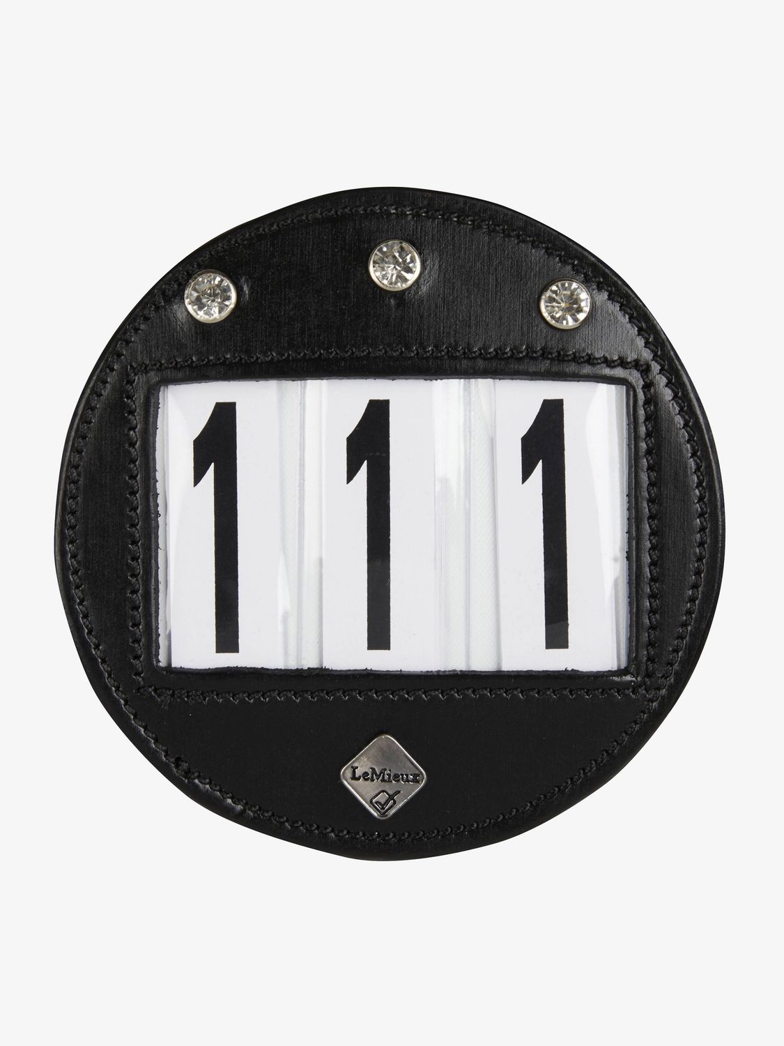 LeMieux Bridle Number Holder Diamante, Color: Black