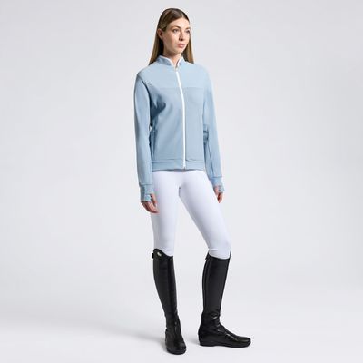 Cavalleria Toscana Women&#39;s Technical Crew Neck Zip Sweatshirt