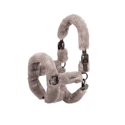 Eskadron Headcollar Double Pin Faux Fur Complete Platinum 24