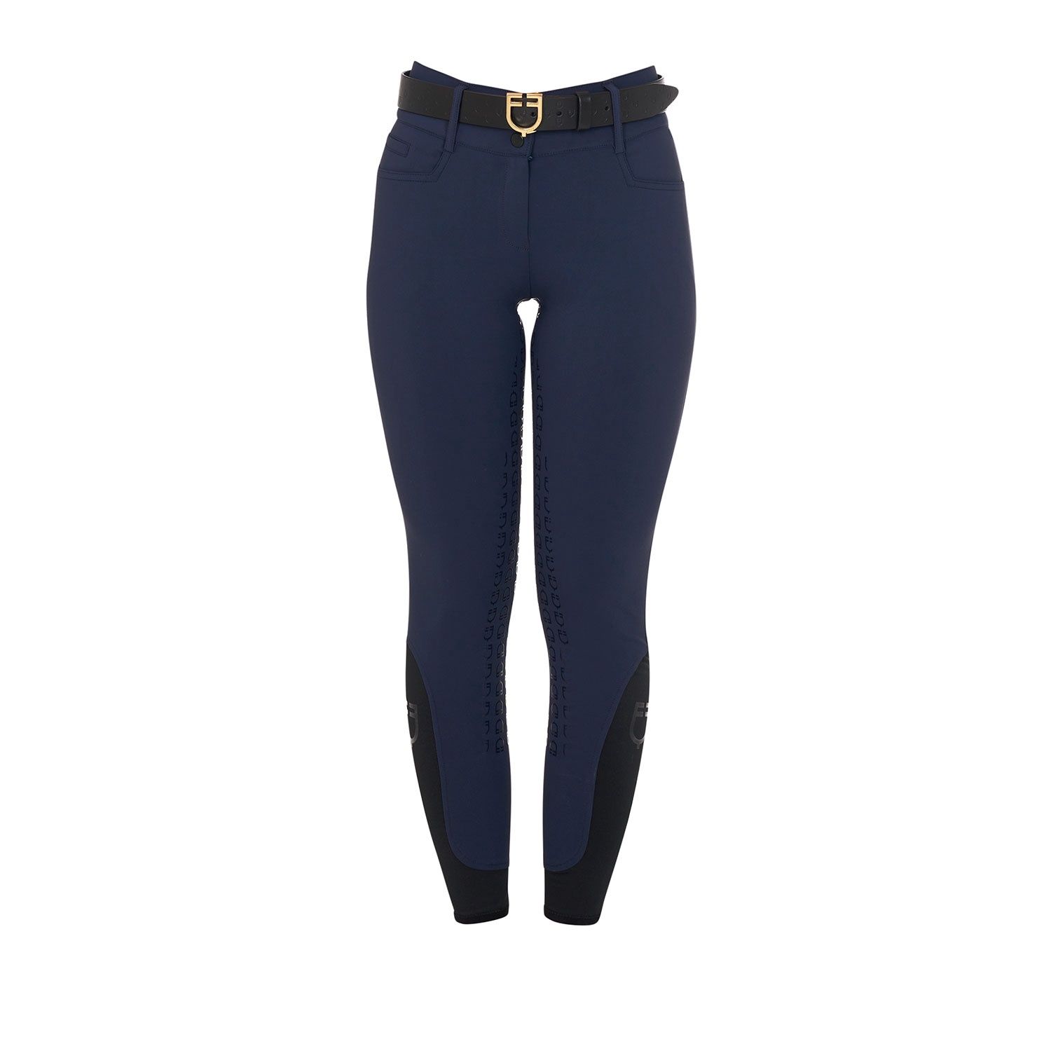 Equestro Women&#39;s Breeches – High Waist Full Grip, Color: Navy, Size: XXS