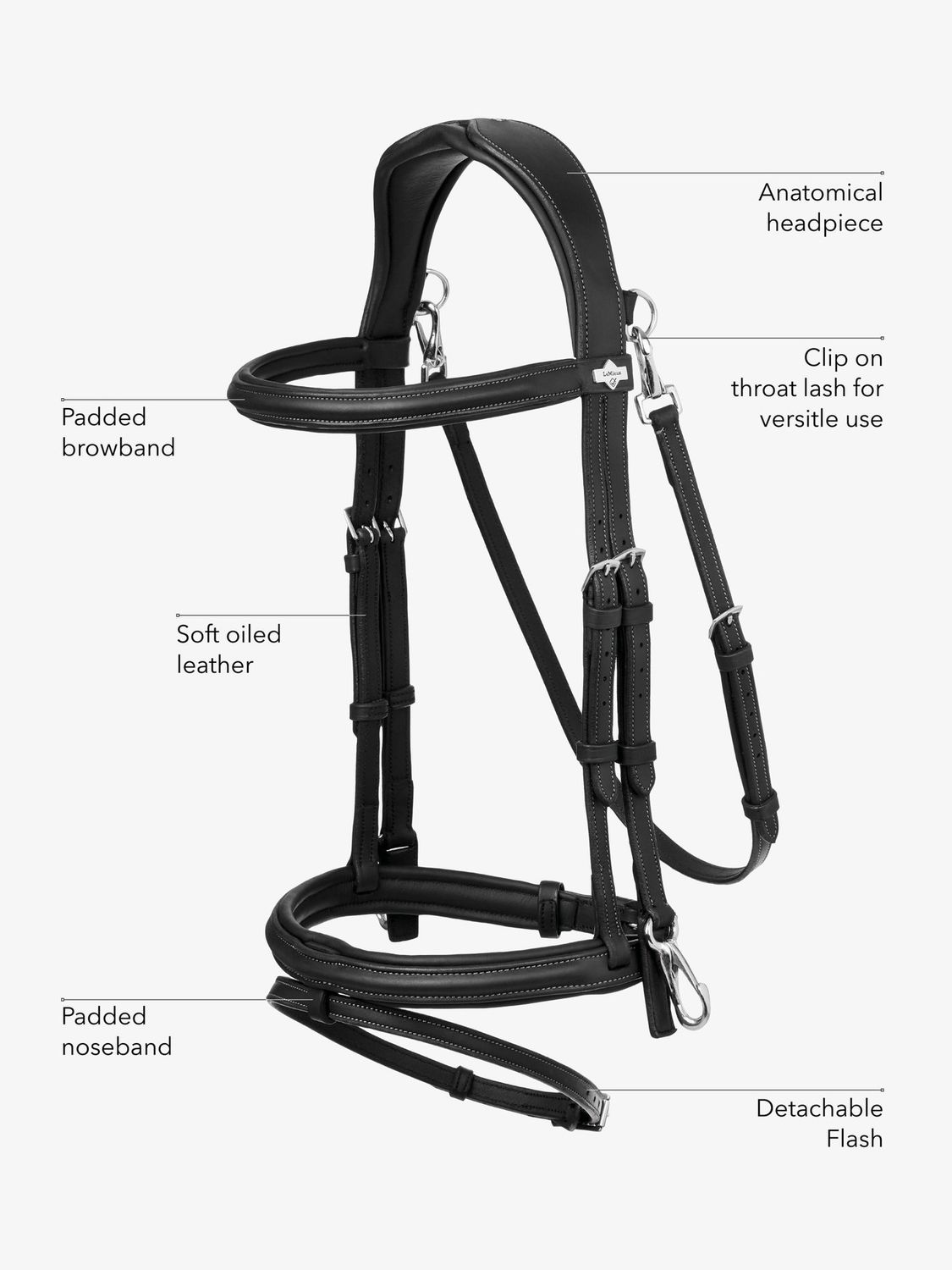 LeMieux Kudos Work Bridle, Color: Black, Size: Cob