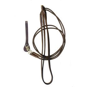 Euroriding Draw Reins in Leather ER-40, Color: Brown - Full