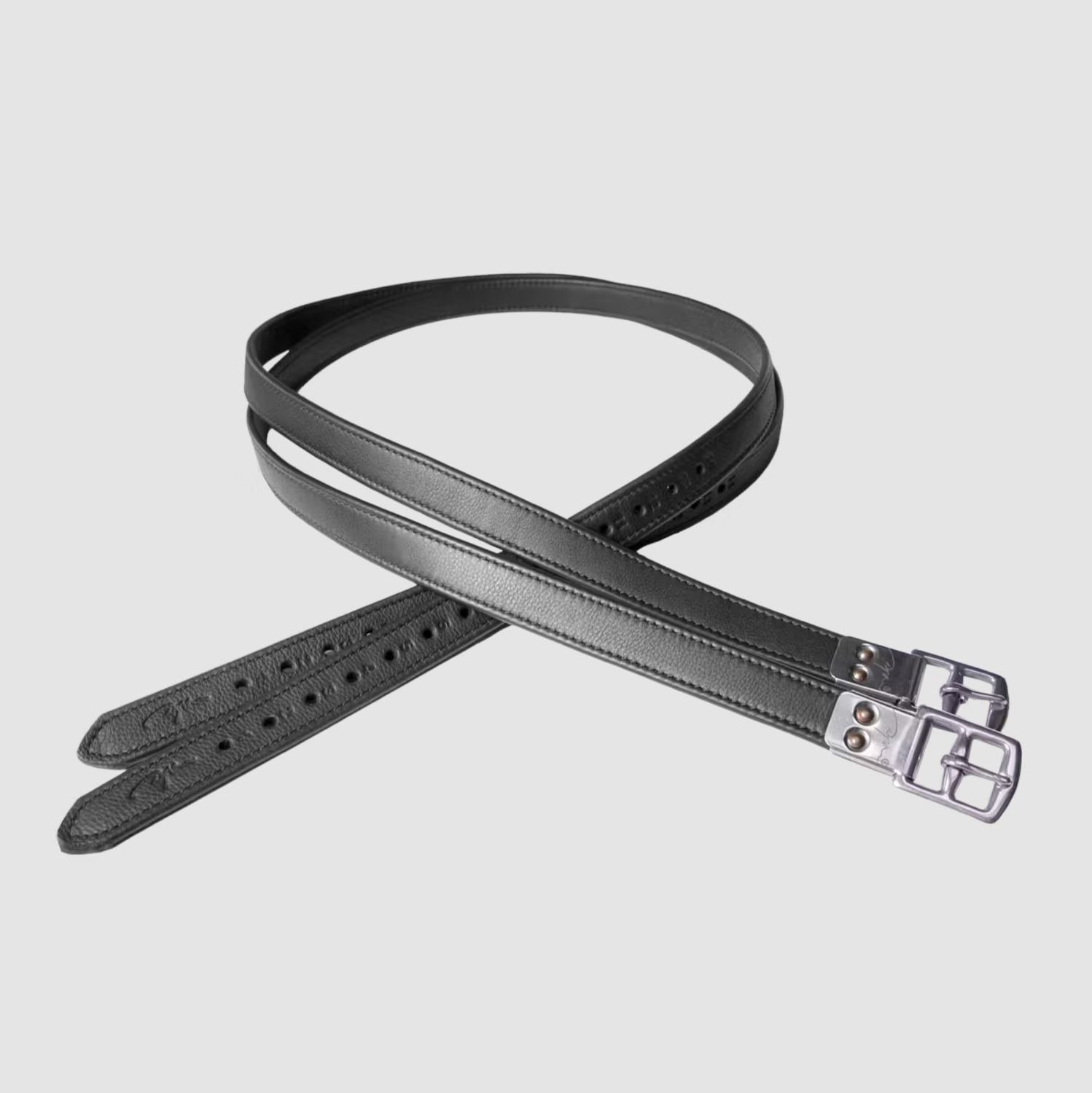 Dy&#39;on Premium Steigbügelriemen aus weichem Leder, Color: Black, Size: 115cm