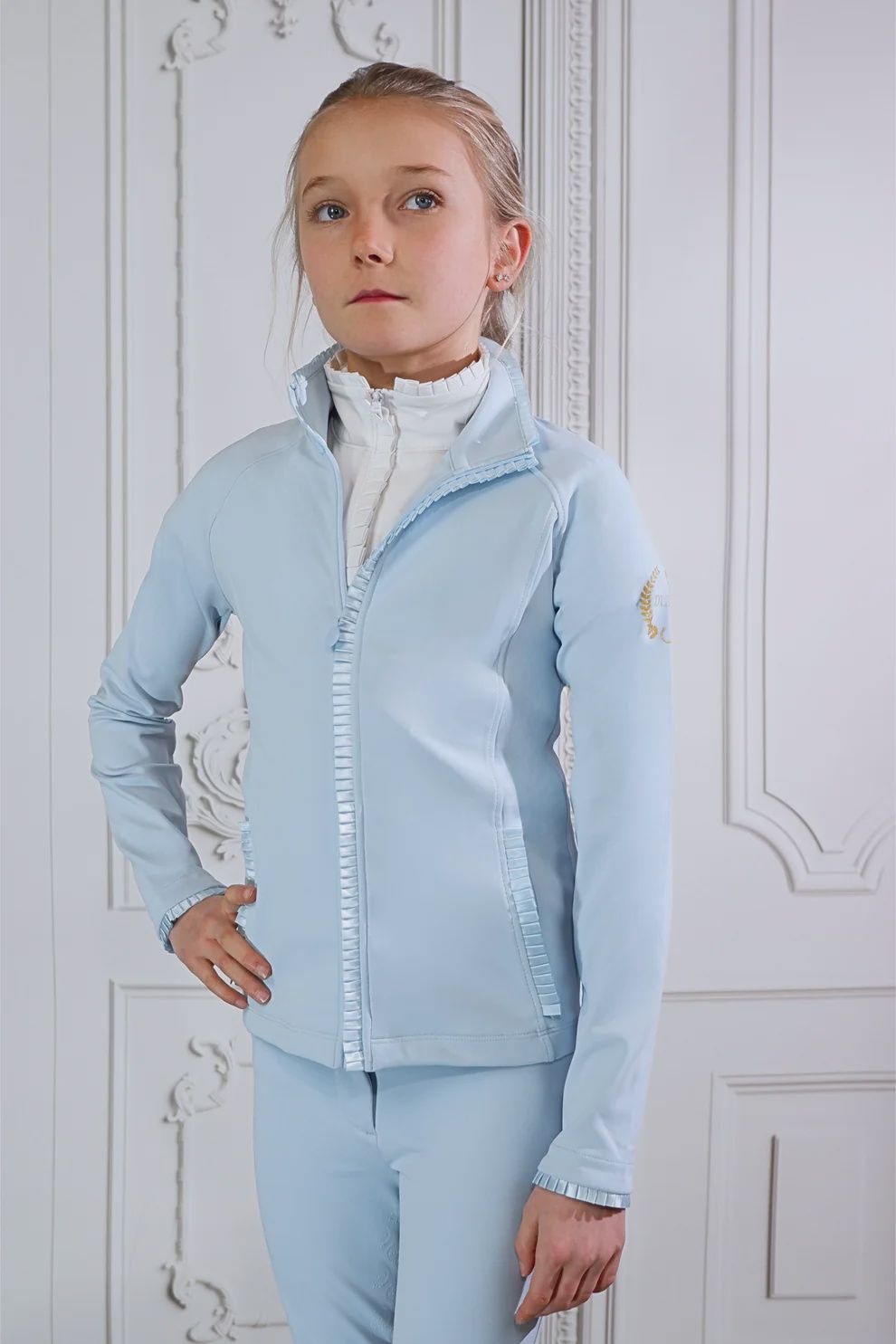 Joline Vest Girls Aqua Blue, Size: 104-110