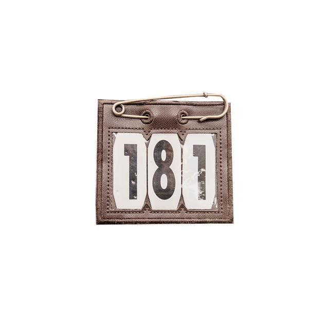 Kentucky Head Number PVC With Safety Pin, Color: Brown