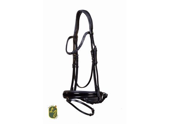 LJ Leathers Bridle Blue Rock, Color: Black, Size: Full
