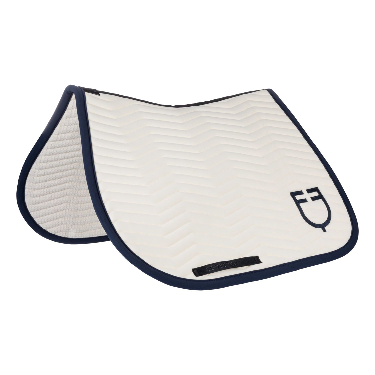 Equestro Saddle Pad Wave, Size: Jump - Full, Color: White/Navy