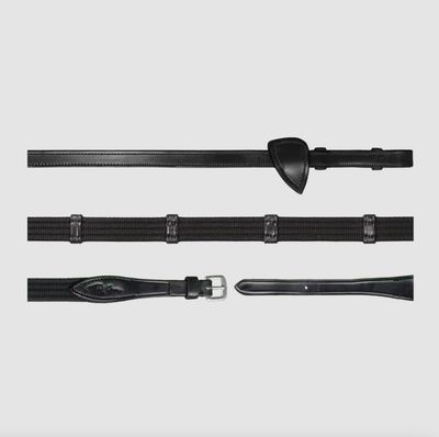 Dy&#39;on 5/8&quot; Webbing reins with 9 leather passers-by