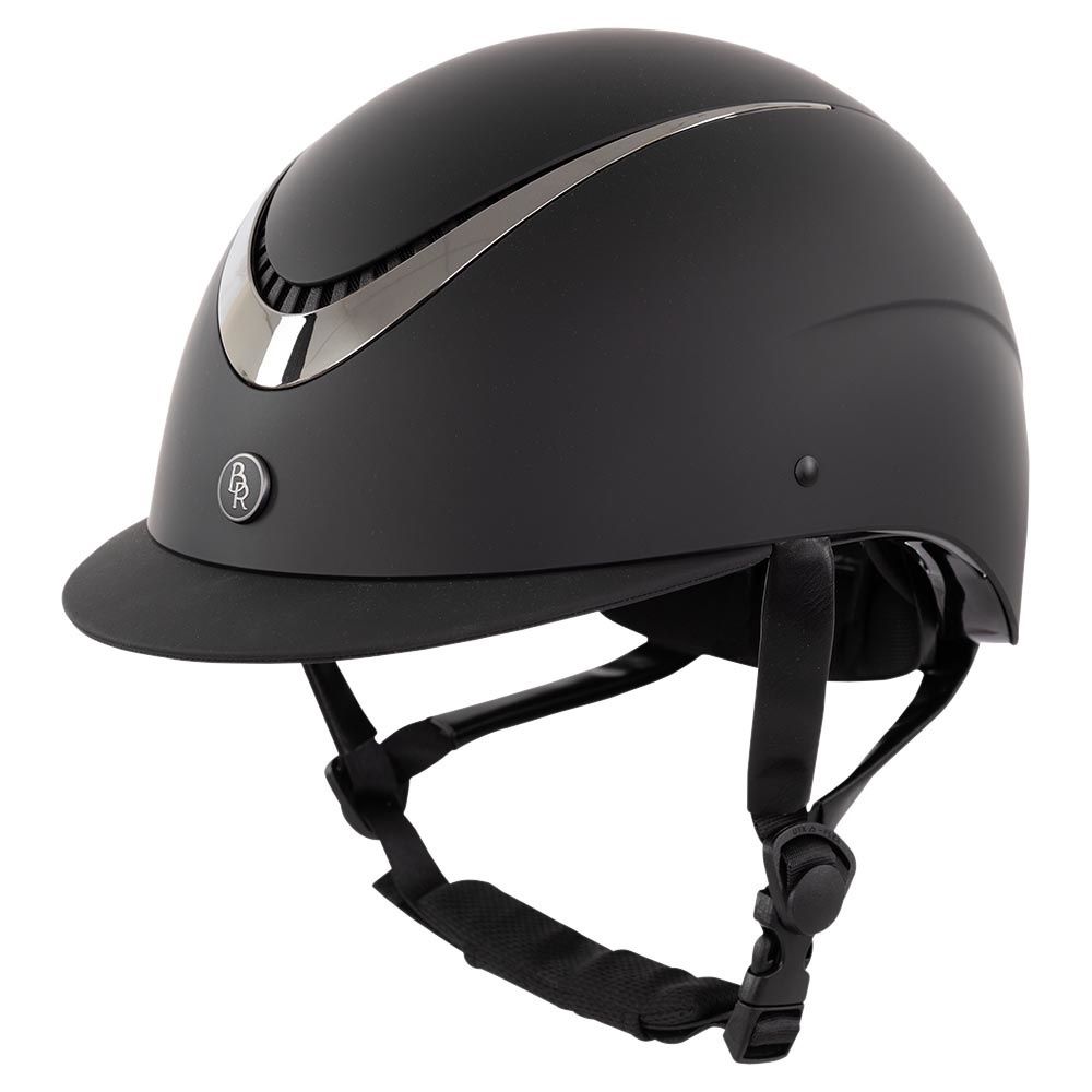 BR Riding Helmet Thèta Normal Visor, Color: Zwart, Detail: Painted, Size: 52/54