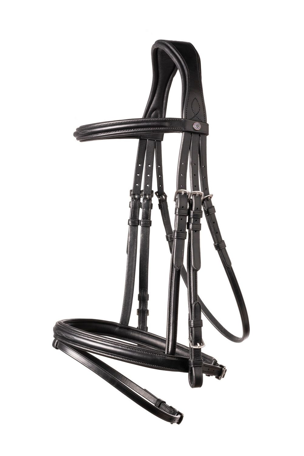 Trust Knokke Combined Noseband Bridle Classic, Color: Black/Silver, Size: Full