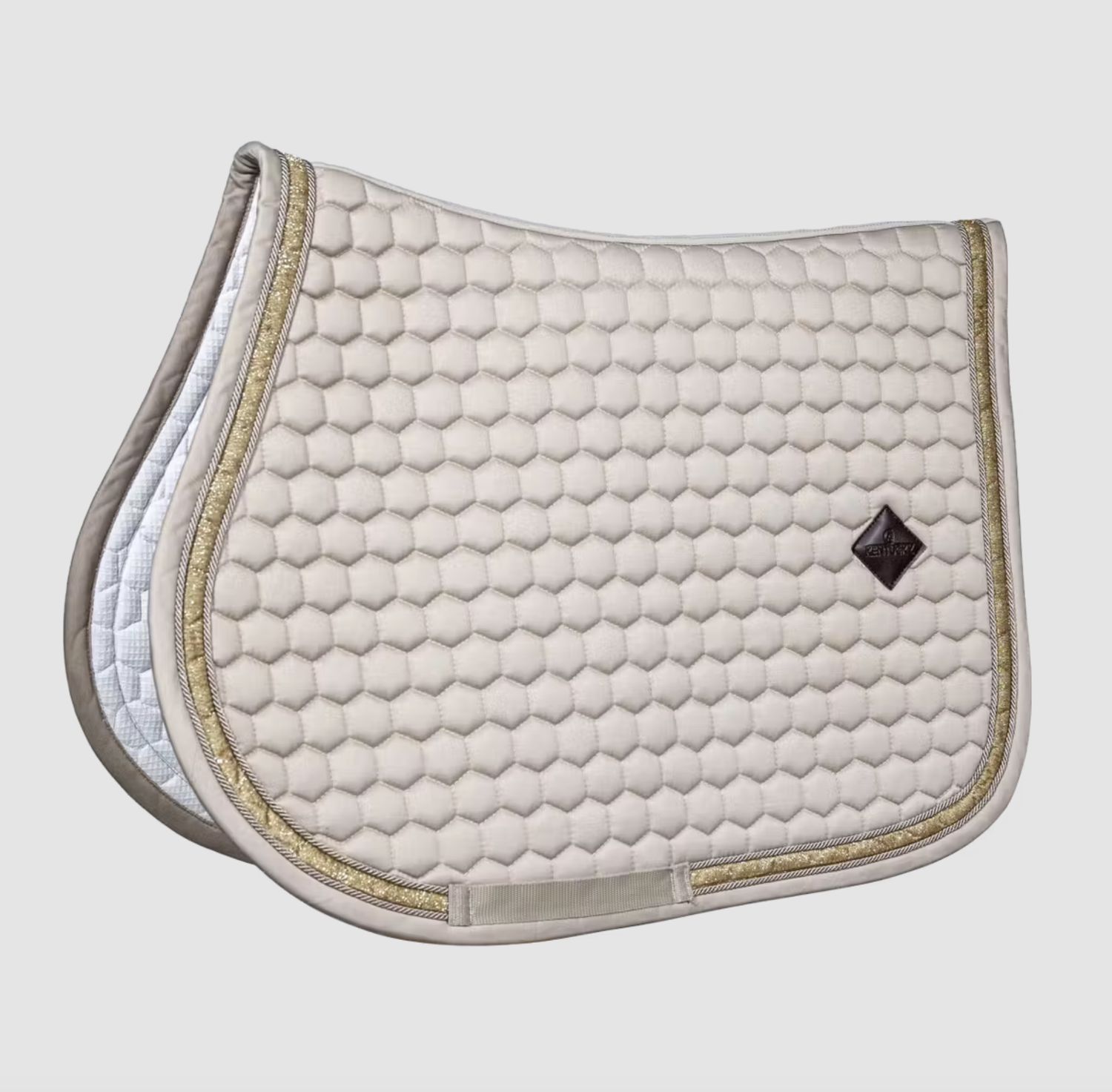 Kentucky Saddle Pad Glitter Band, Color: Beige, Size: Jump - Full