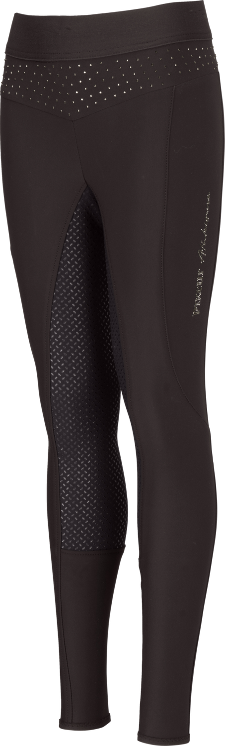 Pikeur Kids Mel Athleisure Full Grip Patches, Color: Brown, Size: 176