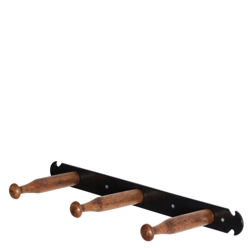 Stubbs Coat Rack Retro 3 hooks, Color: Zwart