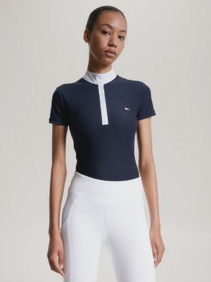 Tommy Hilfiger Equestrian челси охлаждающая рубашка с коротким рукавом и логотипом