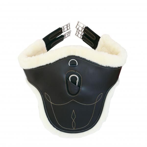 Kentucky Sheepskin Springsingel, Color: Black, Size: 125cm