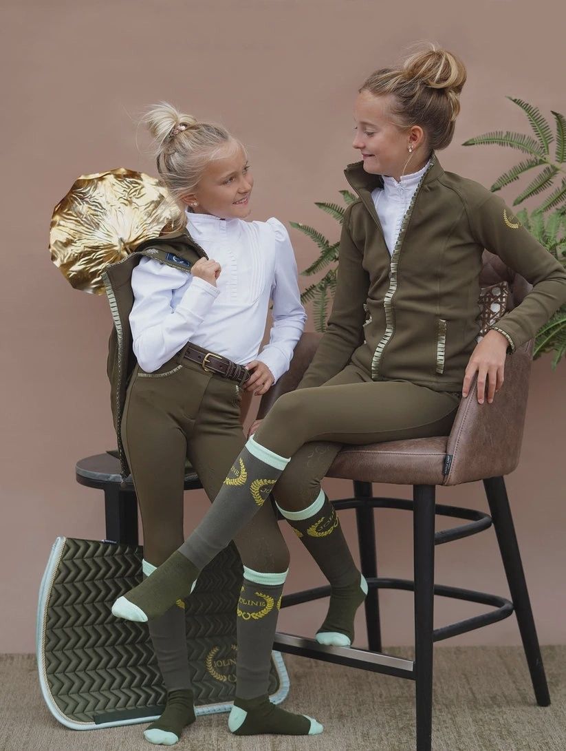 Joline Kids Riding Pants Dark Green, Size: 110-116
