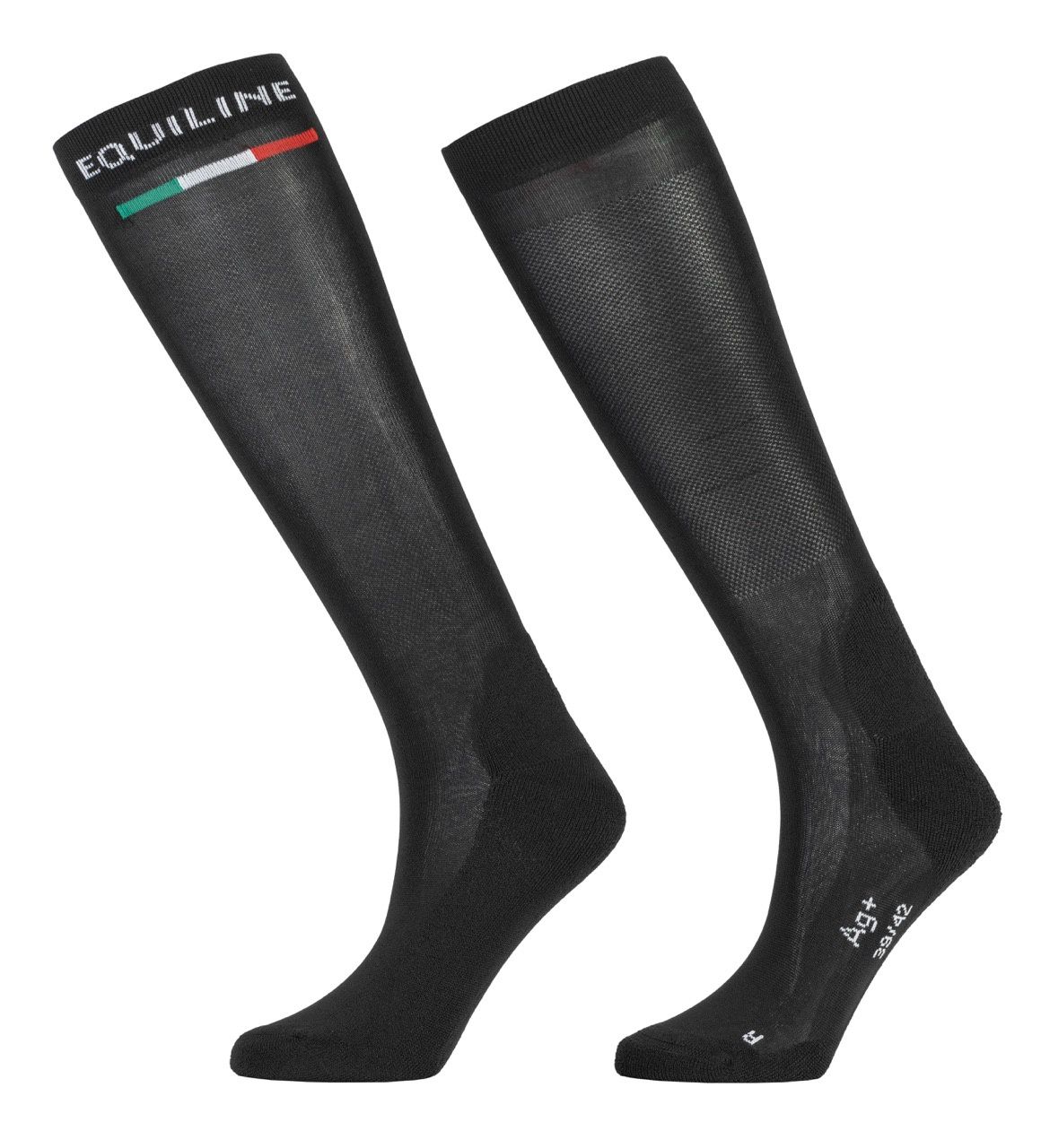Equiline Silver Plus Light; Technical Socks, Color: Zwart, Size: 31/34