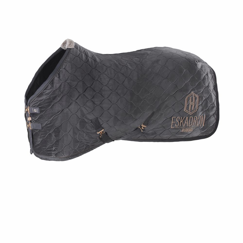 Eskadron Sweat Horse Blanket Velvet Heritage 23/24, Color: Basalt Grey, Size: 145/195/6.6