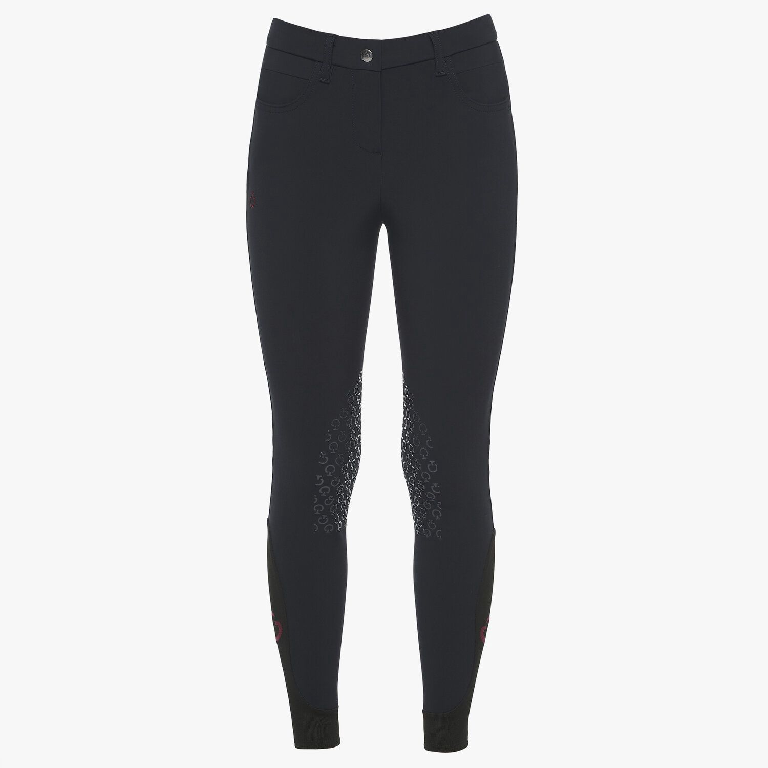 Cavalleria Toscana Jumping Riding Pants Jersey Knee Grip Girls FW24, Color: Navy, Size: 10