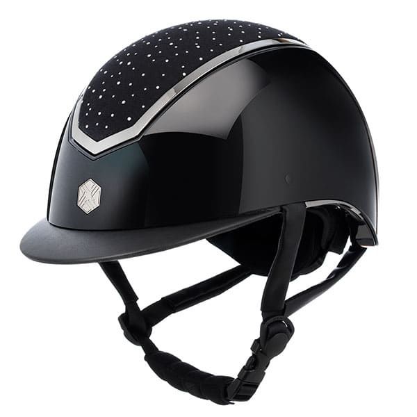 Charles Owen Riding Helmet Kylo Gloss Shell &amp; Crystal Top
